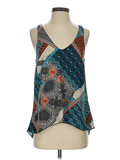 Pre-owned Veronica M Sleeveless Blouse In Teal