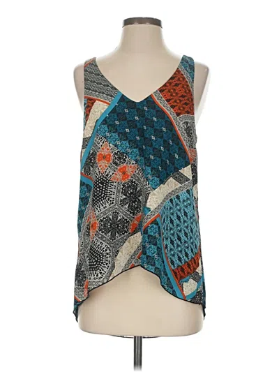 Pre-owned Veronica M Sleeveless Blouse In Teal