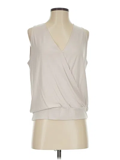Pre-owned Veronica M Sleeveless Blouse In White