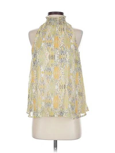 Pre-owned Veronica M Sleeveless Blouse In Yellow