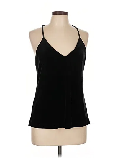 Pre-owned Veronica M Sleeveless Top Black Halter Neckline Tops