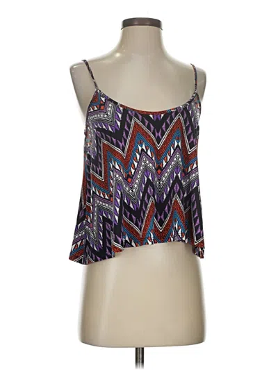 Pre-owned Veronica M Sleeveless Top Purple Strapless Neckline Tops