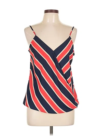 Pre-owned Veronica M Sleeveless Top Red One Shoulder Neckline Tops