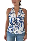 Veronica M Sleeveless V-neck Top In Oceana