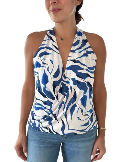 Veronica M Sleeveless V-neck Top In Oceana