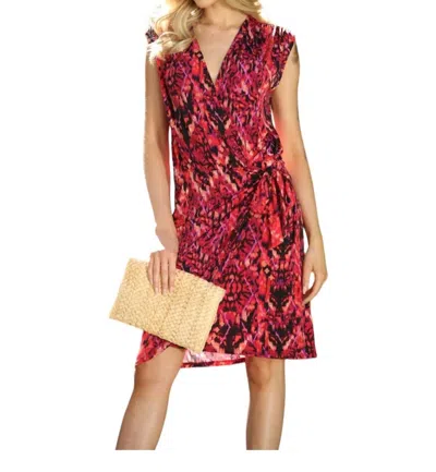 Veronica M Sleeveless Wrap Dress In Skarlett In Multi