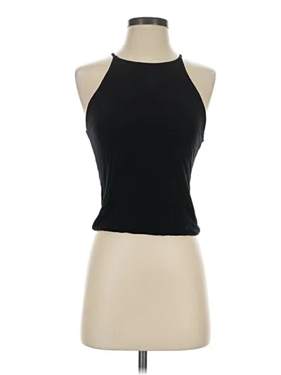 Pre-owned Veronica M Tank Top Black Halter Neckline Tops