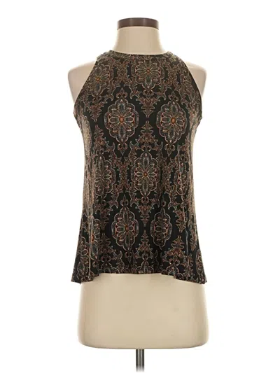 Pre-owned Veronica M Tank Top Brown Halter Neckline Tops