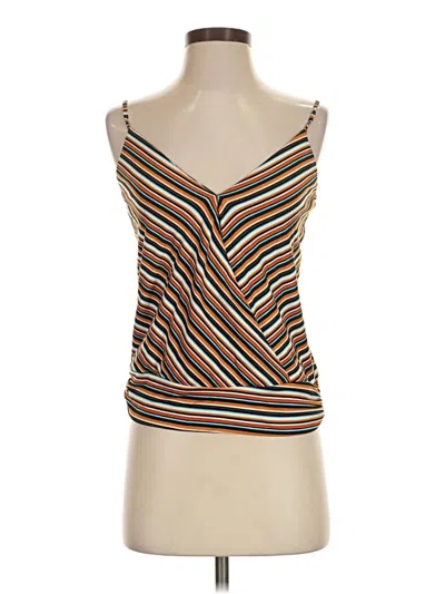 Pre-owned Veronica M Tank Top Brown Strapless Neckline Tops