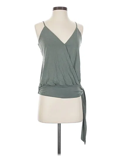 Pre-owned Veronica M Tank Top Green Halter Neckline Tops