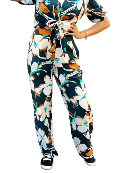 Veronica M Tiago Wide Leg Pants In Multi In White