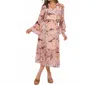Veronica M Tiered Chiffon Maxi Dress In Pink In Multi
