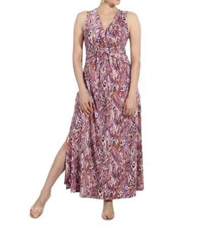 Veronica M Twist Front Sleeveless Maxi Dress In Venus In Multi