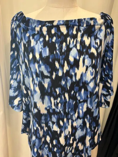 Veronica M Women's Off The Shoulder Short Sleeve Top In Lizette In Multi