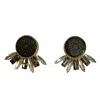 Veronica Tharmalingam Women's Black / Gold Shamtaa Black And White Crystal Earrings