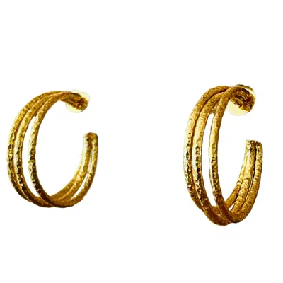 Veronica Tharmalingam Women's Noor Multi Hoops Gold Earrings