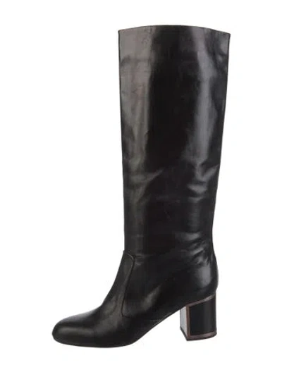 Pre-owned Veronique Branquinho Leather Riding Boots In Black