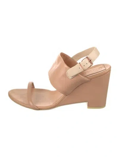 Pre-owned Veronique Branquinho Leather Slingback Sandals In Brown