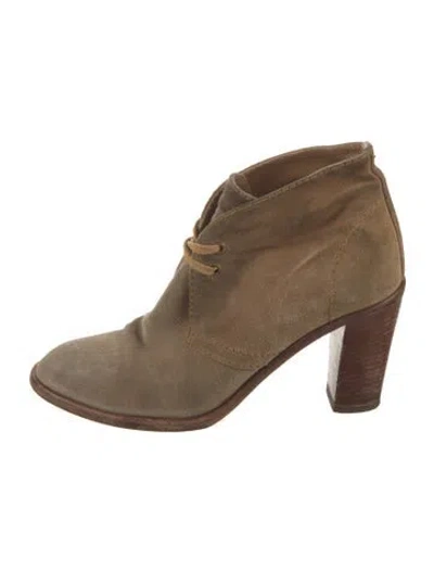 Pre-owned Veronique Branquinho Suede Lace-up Boots In Brown