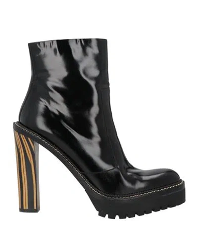 Veronique Branquinho Woman Ankle Boots Black Size 9 Calfskin