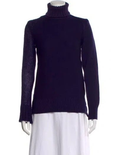 Pre-owned Veronique Branquinho Wool Turtleneck Sweater W/ Tags In Blue