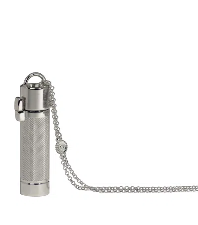 Veronique Gabai St Tropez Perfume Holder Pendant In Silver