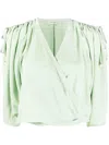 VERONIQUE LEROY VÉRONIQUE LEROY GATHERED SHOULDER CROSSED TOP