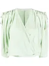 Veronique Leroy Ruched Wrap Blouse