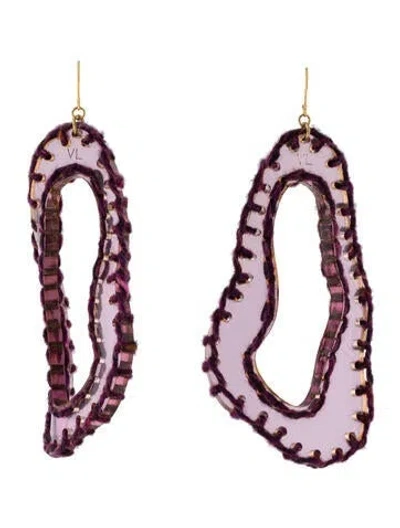 Pre-owned Veronique Leroy Opening Ceremony Sculpture Suspended Earrings In Multi