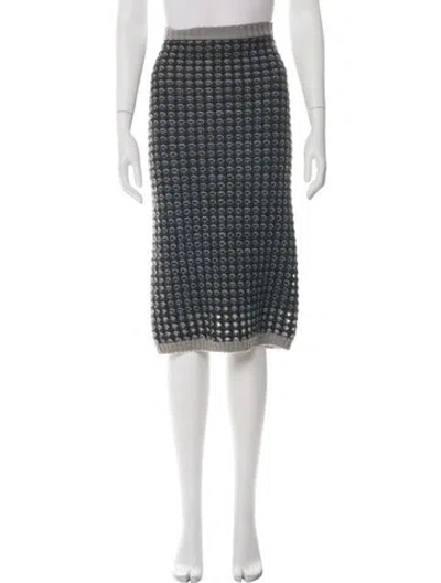 Pre-owned Veronique Leroy Patterned Midi Length Skirt In Multicolor
