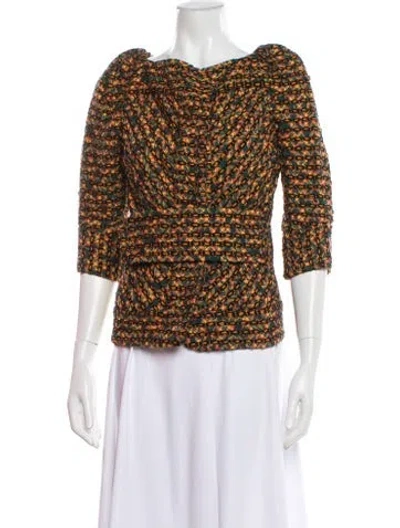 Pre-owned Veronique Leroy Printed Evening Jacket In Brown