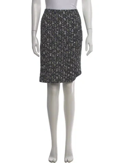Pre-owned Veronique Leroy Printed Knee-length Skirt In Blue
