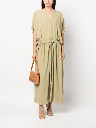 VERONIQUE LEROY VÉRONIQUE LEROY SILK CREPE GATHER DRESS