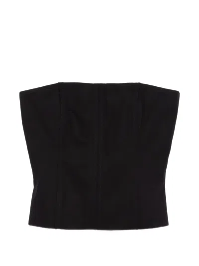 Veronique Leroy Strapless Zip-fastening Top In Black