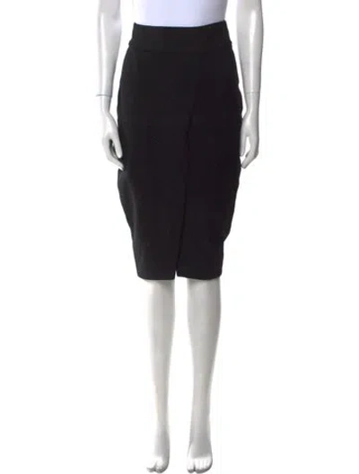 Pre-owned Veronique Leroy Wool Knee-length Skirt In Black