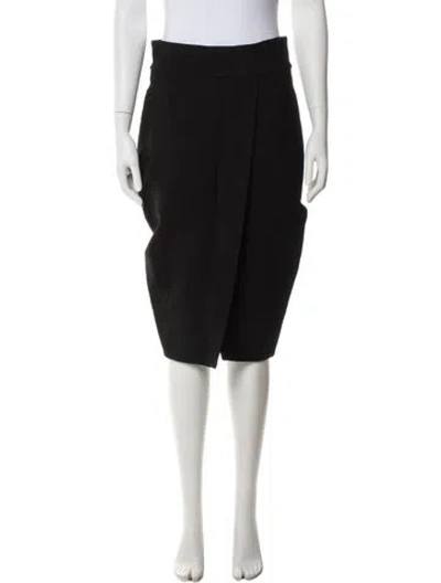 Pre-owned Veronique Leroy Wool Knee-length Skirt In Black