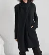 Veronique Miljkovitch Montana Big Loop Long Wrap Jacket In Black