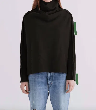 Veronique Miljkovitch Winona Big Loop Terry Sweatshirt In Black