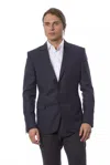 Verri Elegant Blue Wool Single-breasted Blazer In Blue