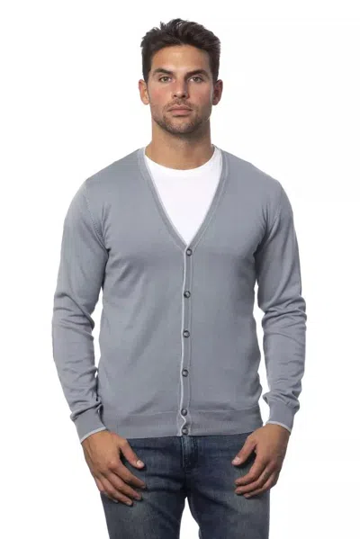 Verri Gray Cotton Cardigan In Black