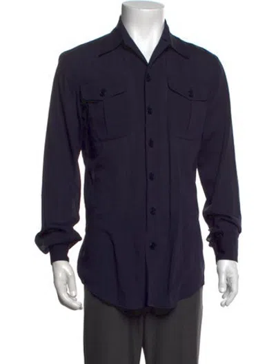 Pre-owned Verri Long Sleeve Dress Shirt In Blue