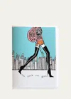 Verrier New York City Girl Folded Card In Multi