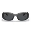 Versace Womens Black Ve4361 Rectangular-frame Acetate Sunglasses In Black