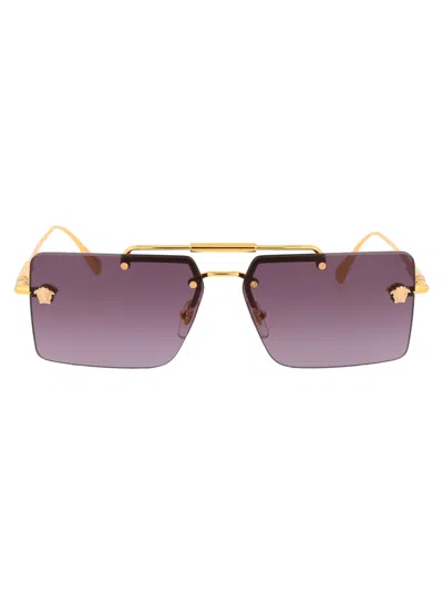 Versace 0ve2245 Sunglasses In 10028h Gold