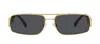 Versace Eyewear Rectangular Frame Sunglasses In Gray