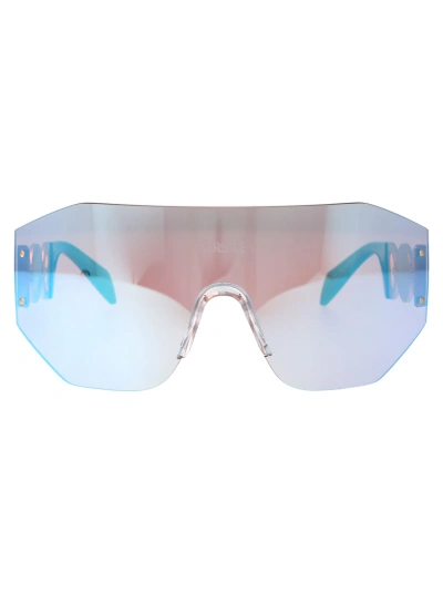 Versace 0ve2258 Sunglasses In 1002ma Pink Mirror Blue