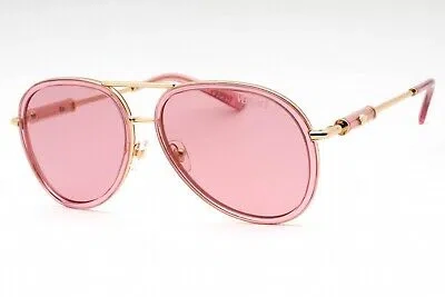 Pre-owned Versace 0ve2260-100284 Pink Transparent Sunglasses