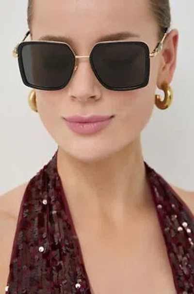 Pre-owned Versace 0ve2261-100287 Black Sunglasses In Gray