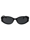 Versace Matte Black Metal Sunglasses In Black