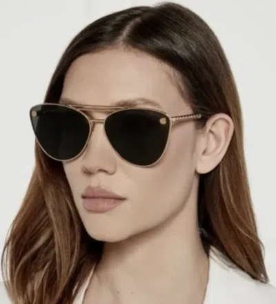 Pre-owned Versace 0ve2267-100287 Gold Sunglasses In Gray